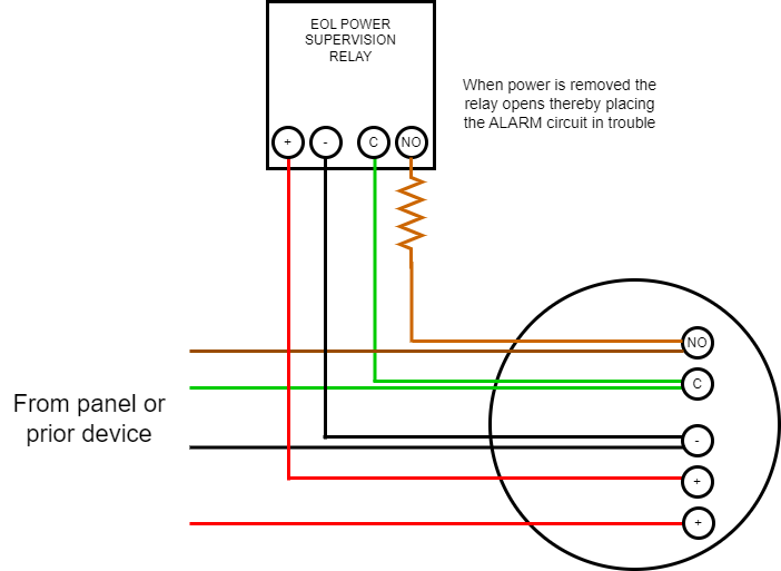 Shows 4-wire smoke circuit with head removed.