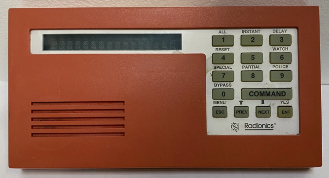 Radionics (Bosch) D1255RB Fire Keypad