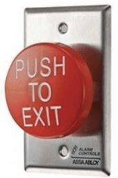 Red Push To Exit button
